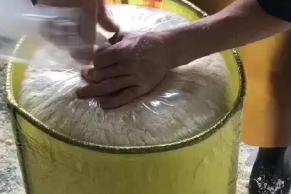 豆腐渣怎么变成肥料，装在容器中并注入清水发酵一段时间